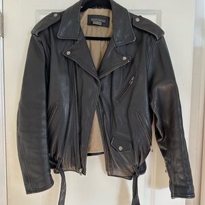 Banana Republic Dark Leather Jacket